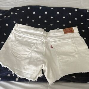 Levi's Women's Crisp White Jean Shorts